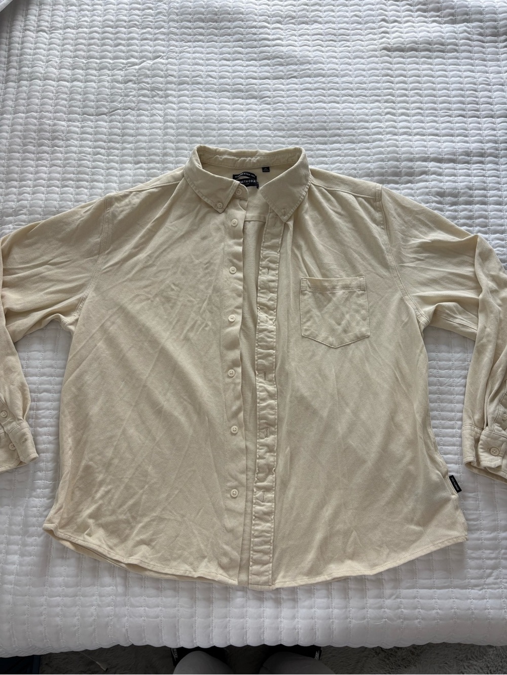 Kenneth Cole Cream Button-Down Shirt